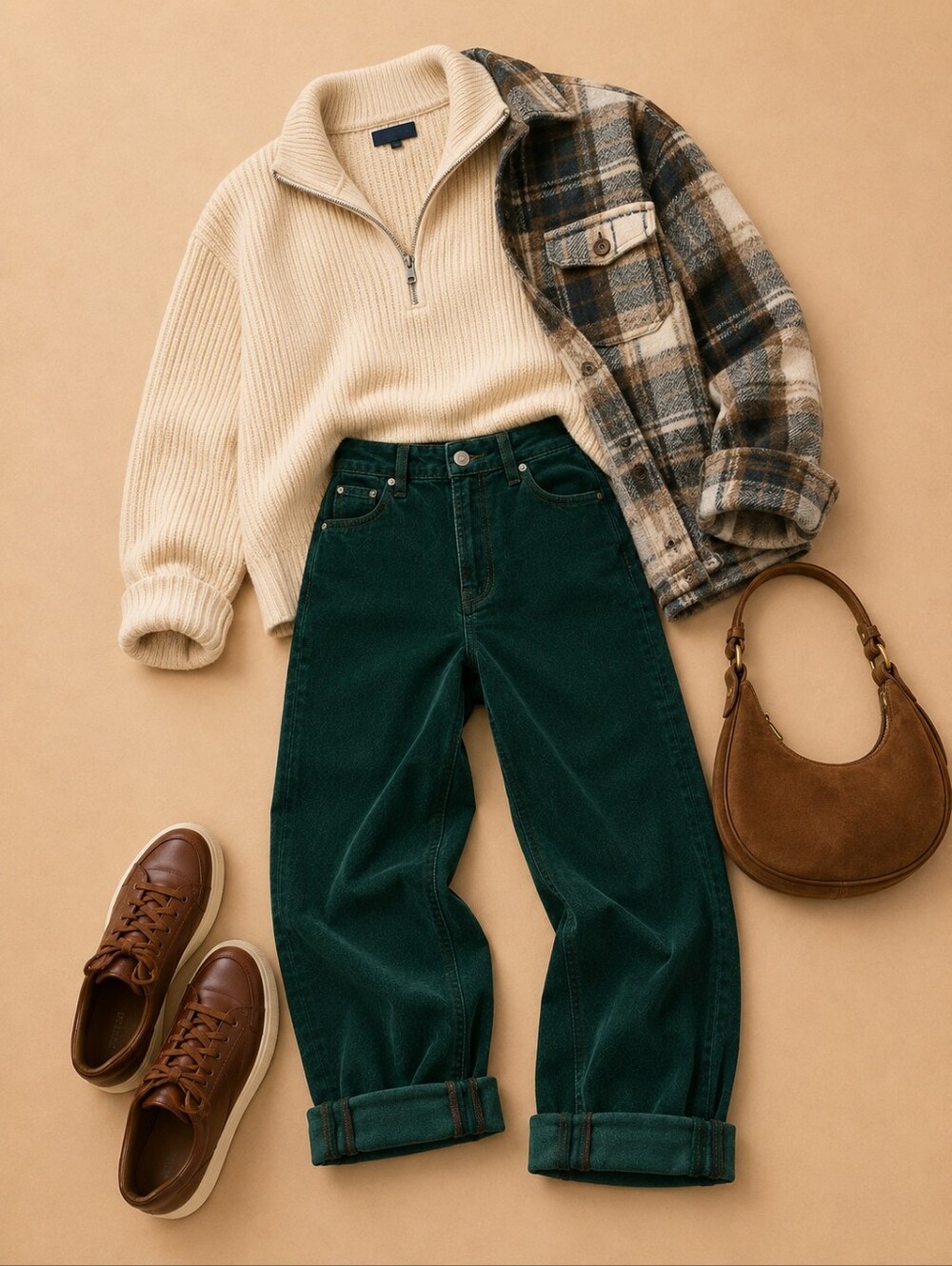 Risen High Rise Corduroy Barrel Jeans Hunter Green Cuffed Ankle Various NEW